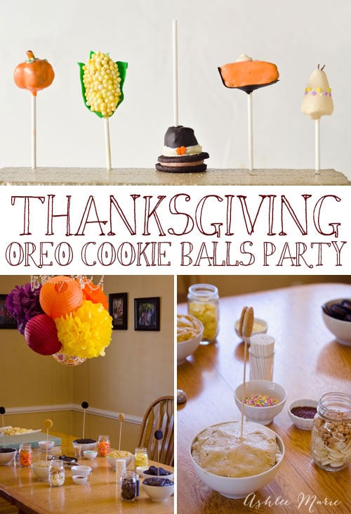 I love throwing parties where we all get to create together!  This Thanksgiving OREO cookie balls party was so much fun, you should throw one too