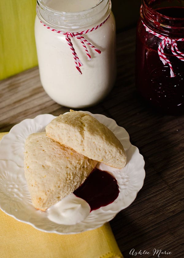 I serve these lemon scones with berry coulis and Creme Fraiche and it doesn't get any better