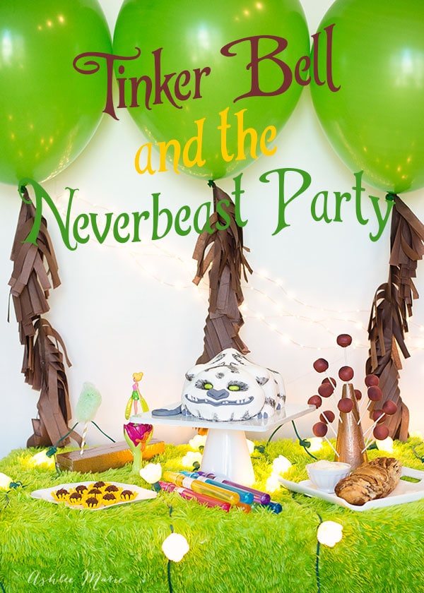 Tinker Bell and the Neverbeast party, with adorable decorations, fun themed party foods and more
