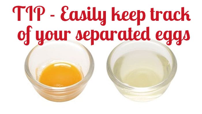 keep track of your extra separated egg whites and yolks with this easy kitchen tip