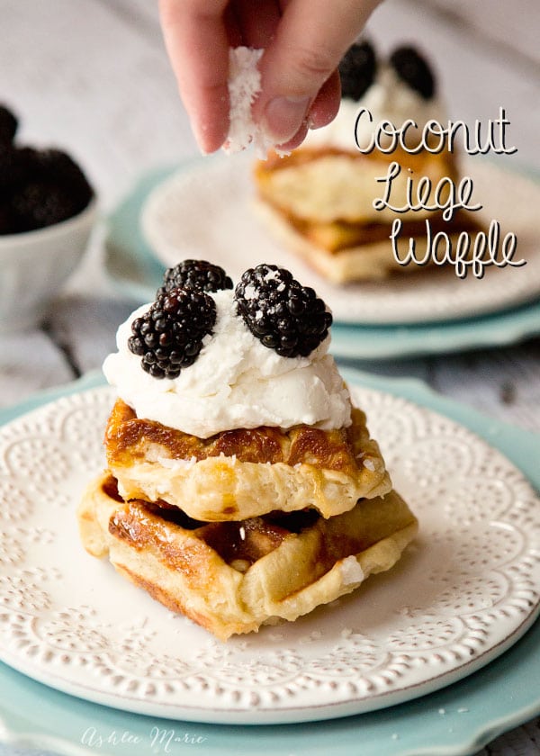 traditional liege waffles are practically perfect, and these coconut liege waffles are just as amazing