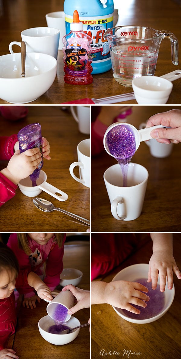 It is super easy to make this three ingredient slime