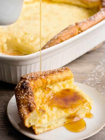 German pancakes (aka dutch babies or hootenannies) are always a favorite at our house for any meal, simple and easy to make as well!