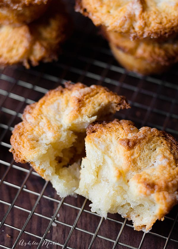 Kouign Amann's have a sweet, crunchy outer shell and a melt in your mouth, flaky inside