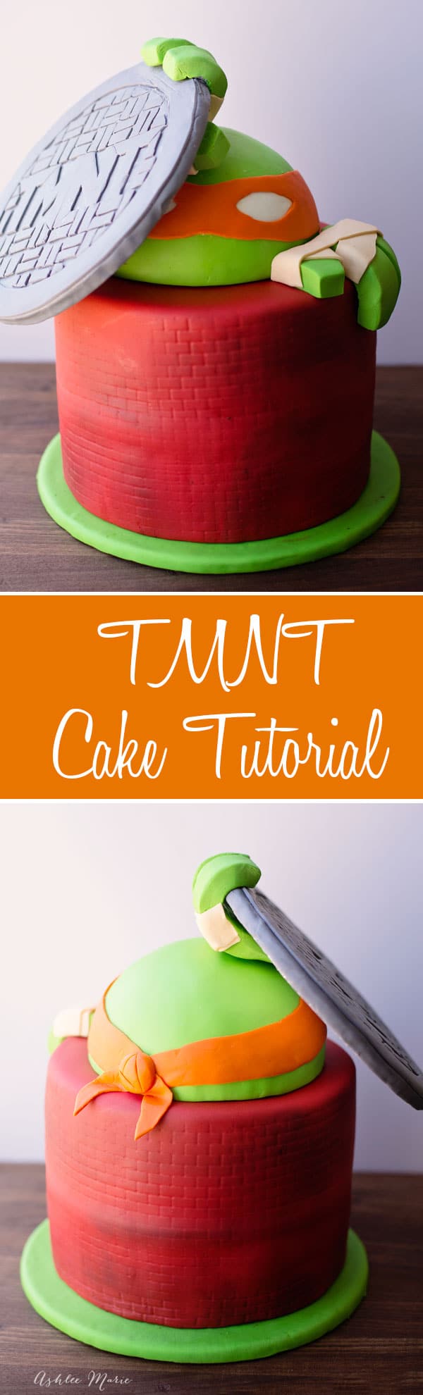 A full video tutorial for this Teenage Mutant Ninja Turtle Cake including the fondant manhole cover