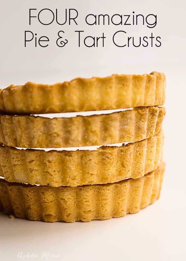 a full video tutorial with four styles of pie crusts and with what types of pies or tarts you use each crust for