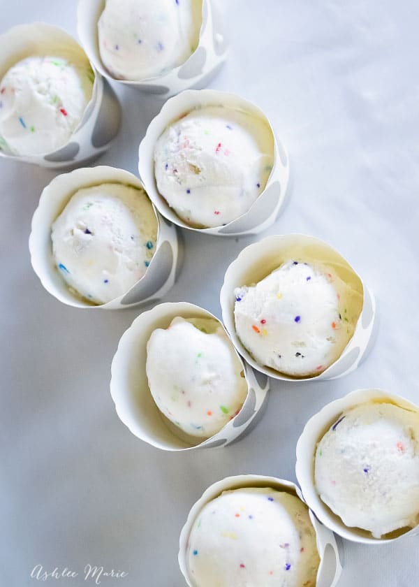 This amazing cake mix and sprinkles is delicious by itself and is even better when you add chunks cake to it as well!