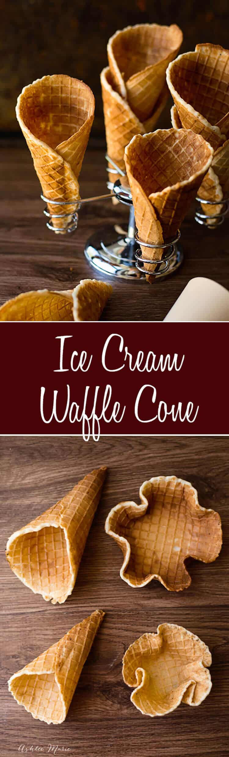 homemade waffle cones are super easy to make, and they taste amazing. Always a huge hit with everyone, make different sized cones or bowls