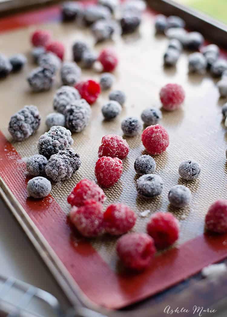 making crisp sugared berries is easy and delicious