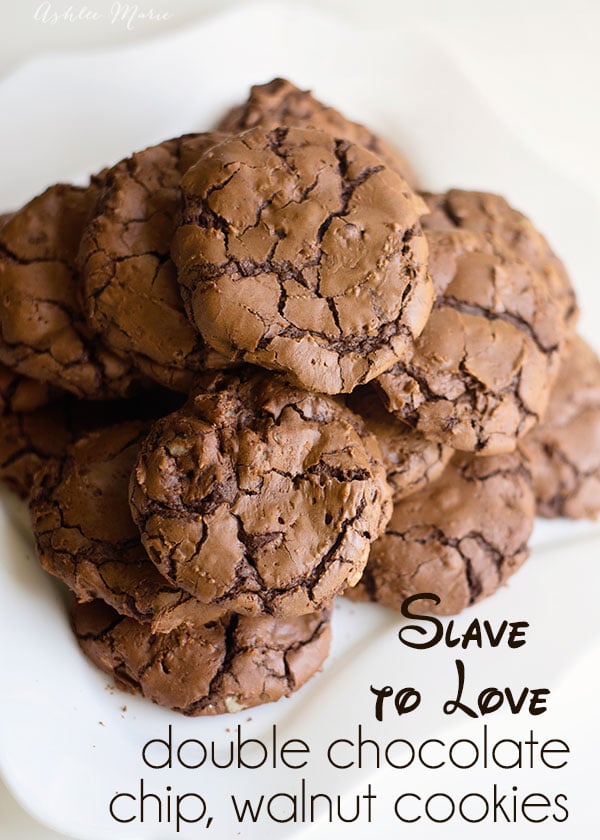 Slave to love - love potion cookies from Disneys Descendants movie, double chocolate chip and walnut cookies