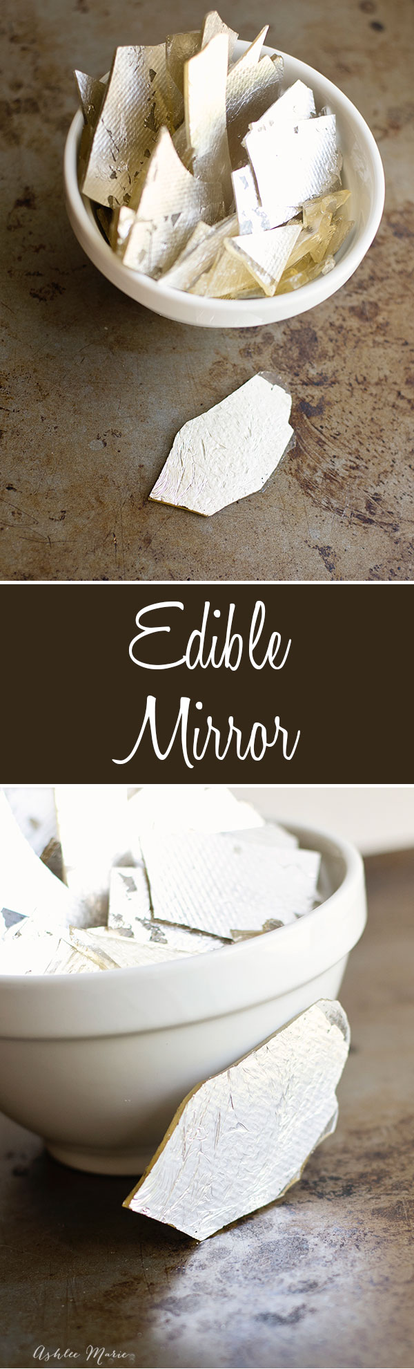 a easy recipe and video tutorial to create edible mirrors.