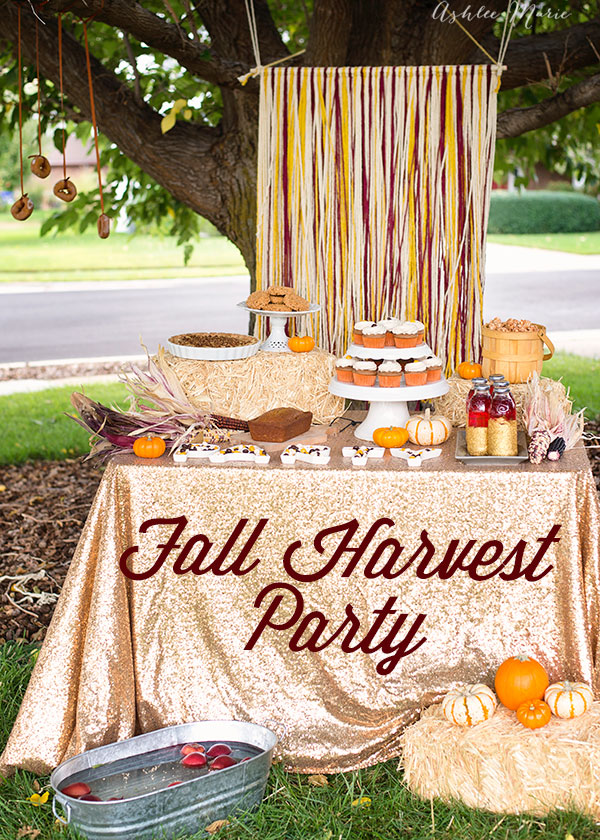 A Fall harvest party celebrating all things Fall, pumpkin bread, apple pie, cinnamon toast popcorn, pecan pie M&M's® cupcakes and more. Easy to put together with decorating tips and activities