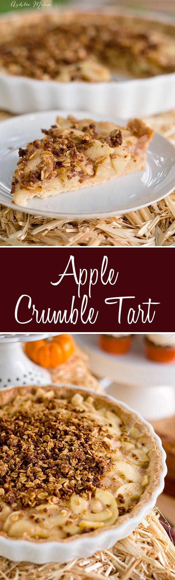 Similar to an apple pie in flavor the tart crust, filling and crumble are all cooked separately then put together for a delicious dessert with a great crunch