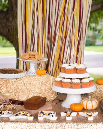fall harvest party with recipes and decorations