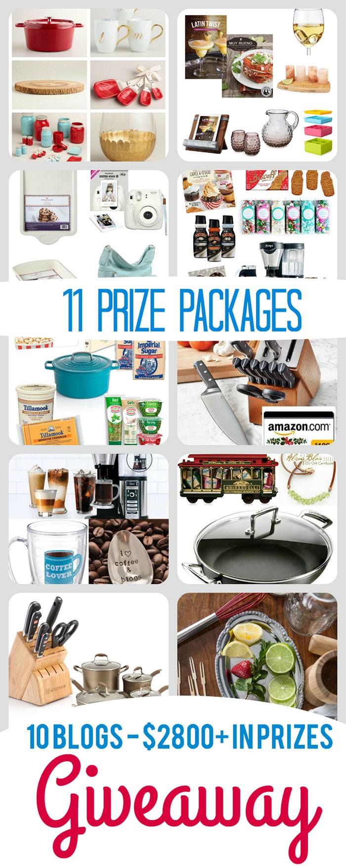 10 amazing bloggers giving away 11 amazing prize packages worth over $2800 combined, come enter and win some of our favorite items