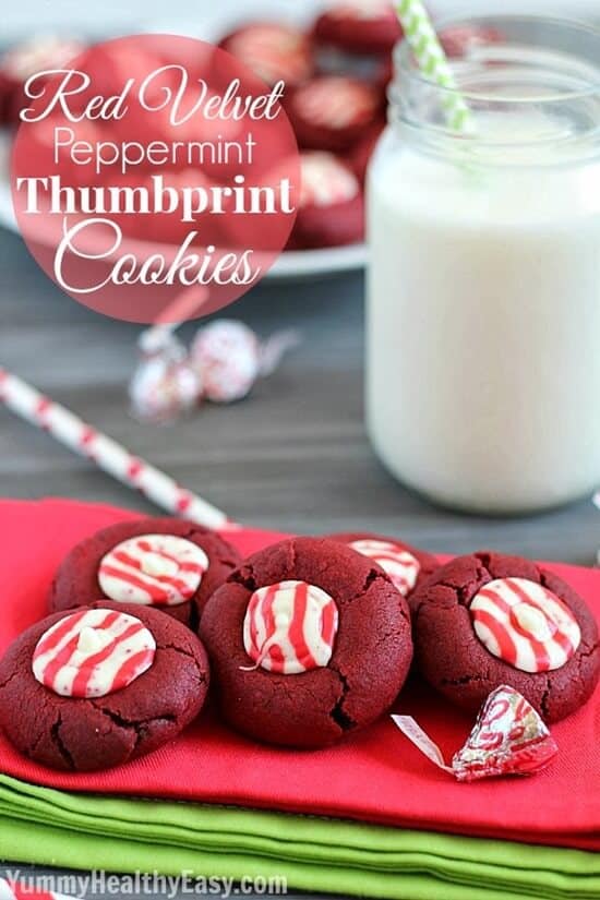 Red Velvet Thumbprint Cookies