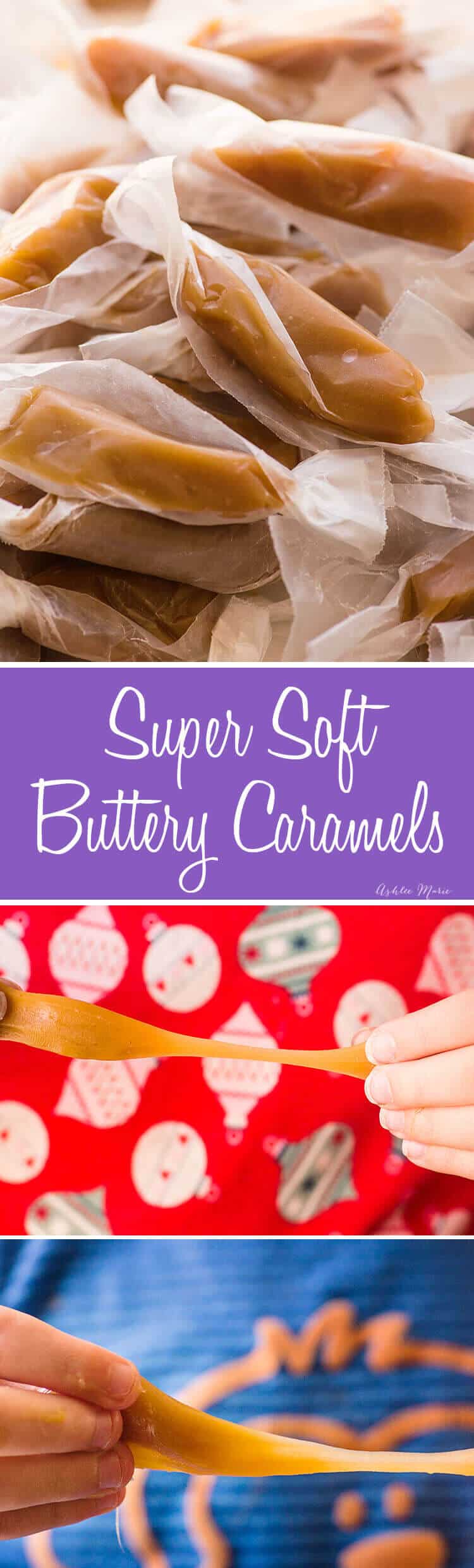 these soft butter caramels are made with brown sugar for a rich flavor and are super simple to make - full video tutorial