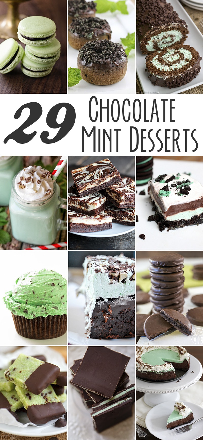 Chocolate Mint dessert recipe round up