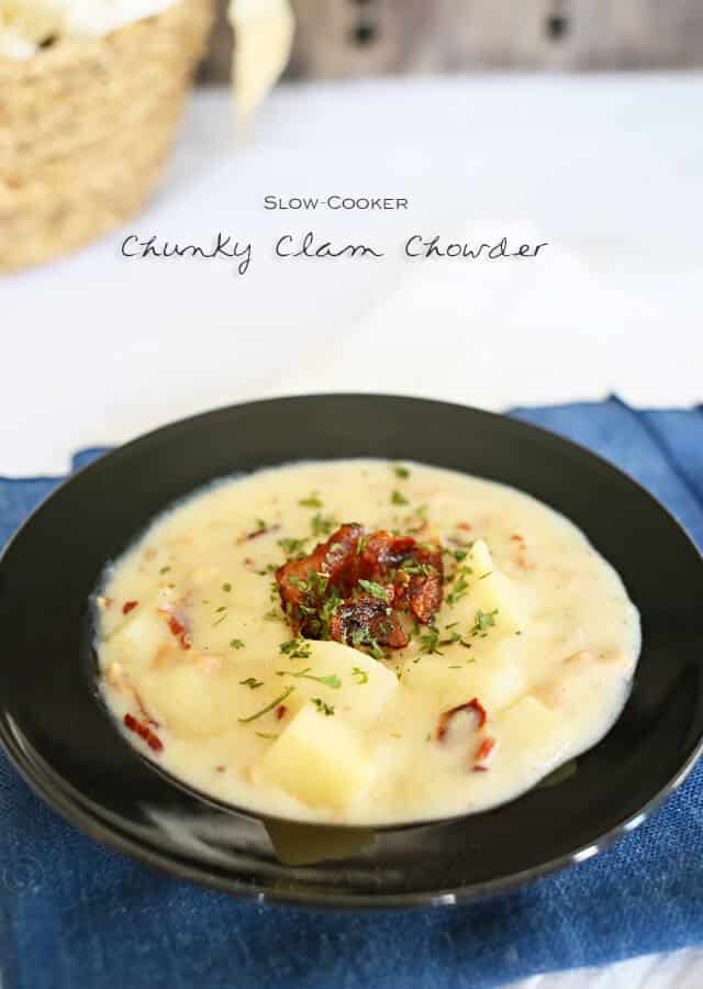 Slow Cooker Clam Chowder {Kleinworth & Co.}
