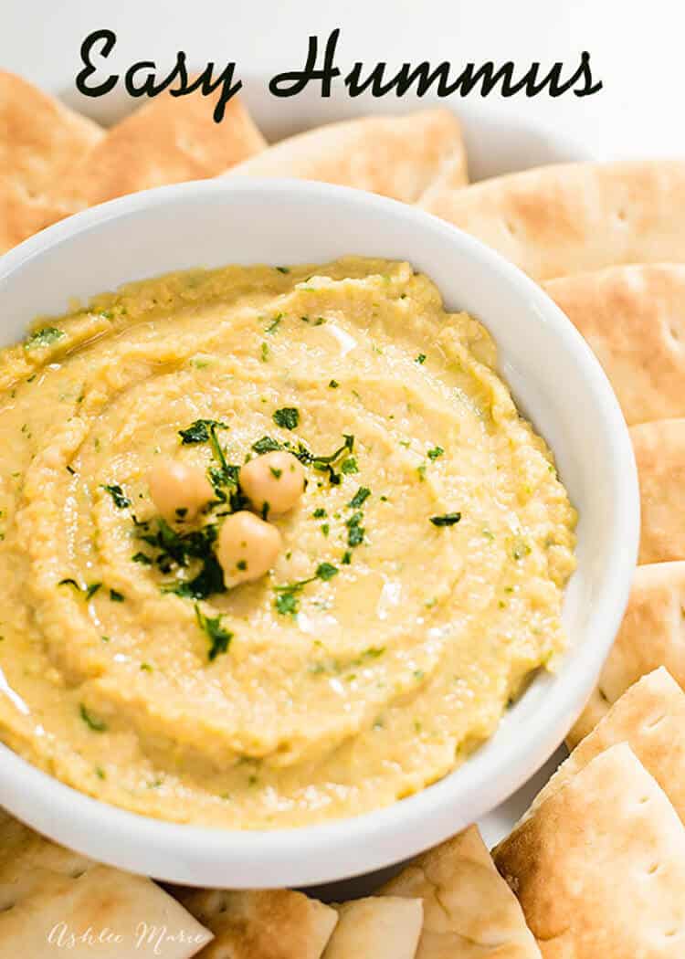 hummus is an easy snack that tastes great and everyone loves