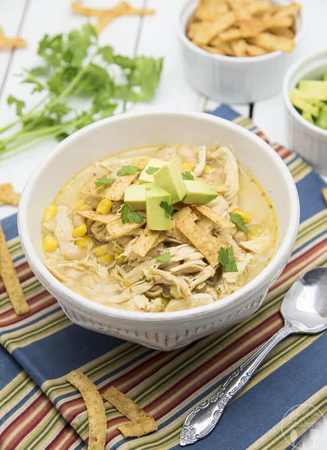 Slow Cooker White Chicken Chili {Like Mother Like Daughter}