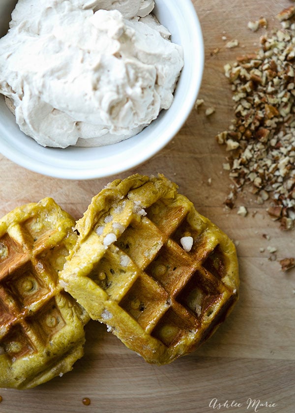 these pumpkin liege waffles are perfect for fall, they have the same sweet crunch as traditional liege waffles with a subtle pumpkin flavor and soft inside