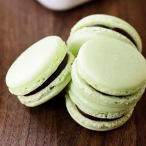 Chocolate Mint Macarons