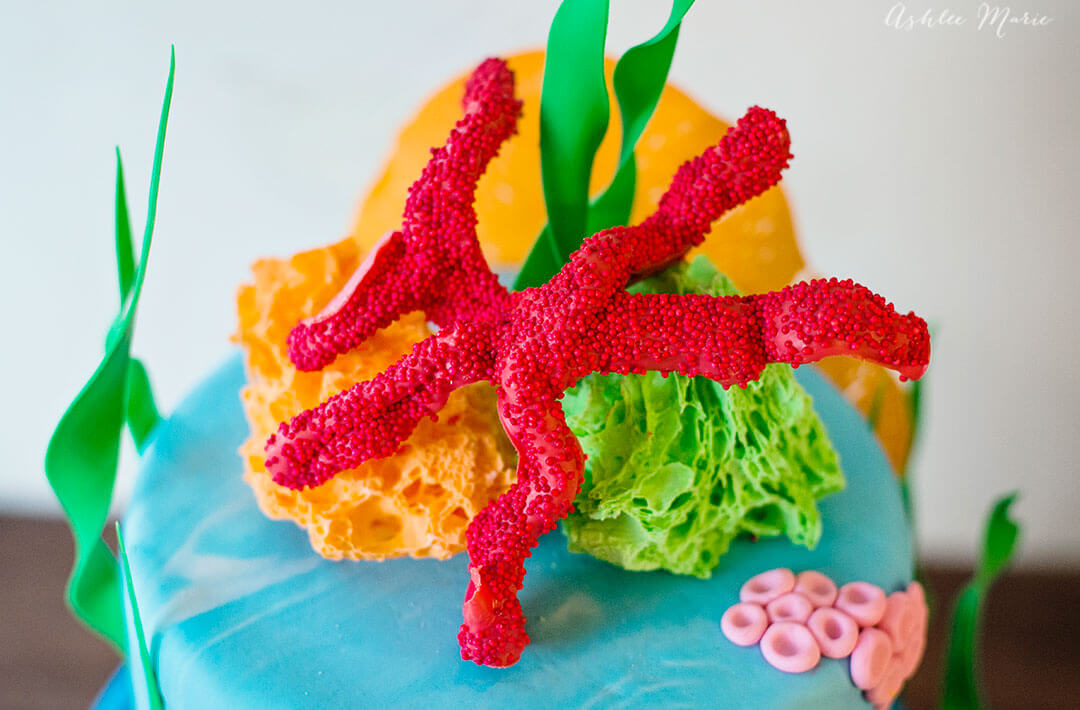 coral under the sea cake