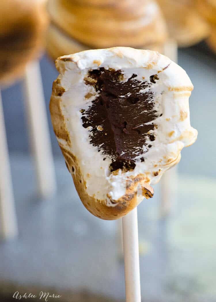 it doesn't get much better than s'more, and these truffles coated in graham crackers, marshmallow cream and toasted are fire free! great when you don't have a campfire