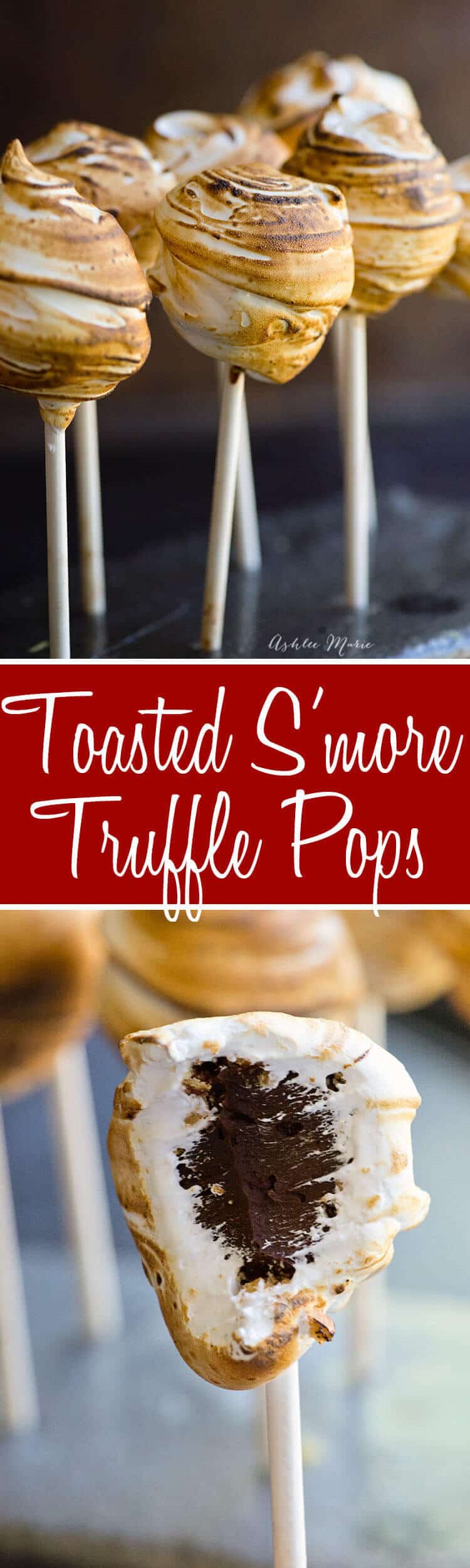 perfect for a S'more without a fire - a rich truffle center and a soft gooey toasted marshmallow exterior, a treat everyone will love!