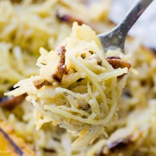 Bacon Alfredo Spaghetti Squash