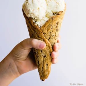 Chocolate Chip Cookie Cone recipe and tutorial