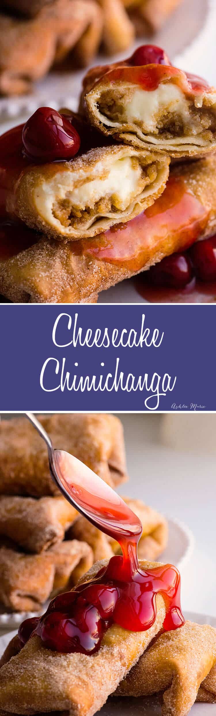 deep fried cheesecake chimichanga recipe and video tutorial - seriously delicious, easy to make and always a huge hit