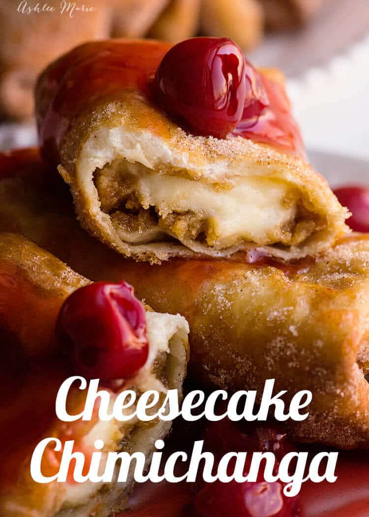 deep fried cheesecake chimichangas are seriously AMAZING - recipe and video tutorial