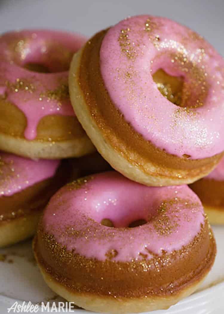 rasberry glazed lemon donuts - easy to make