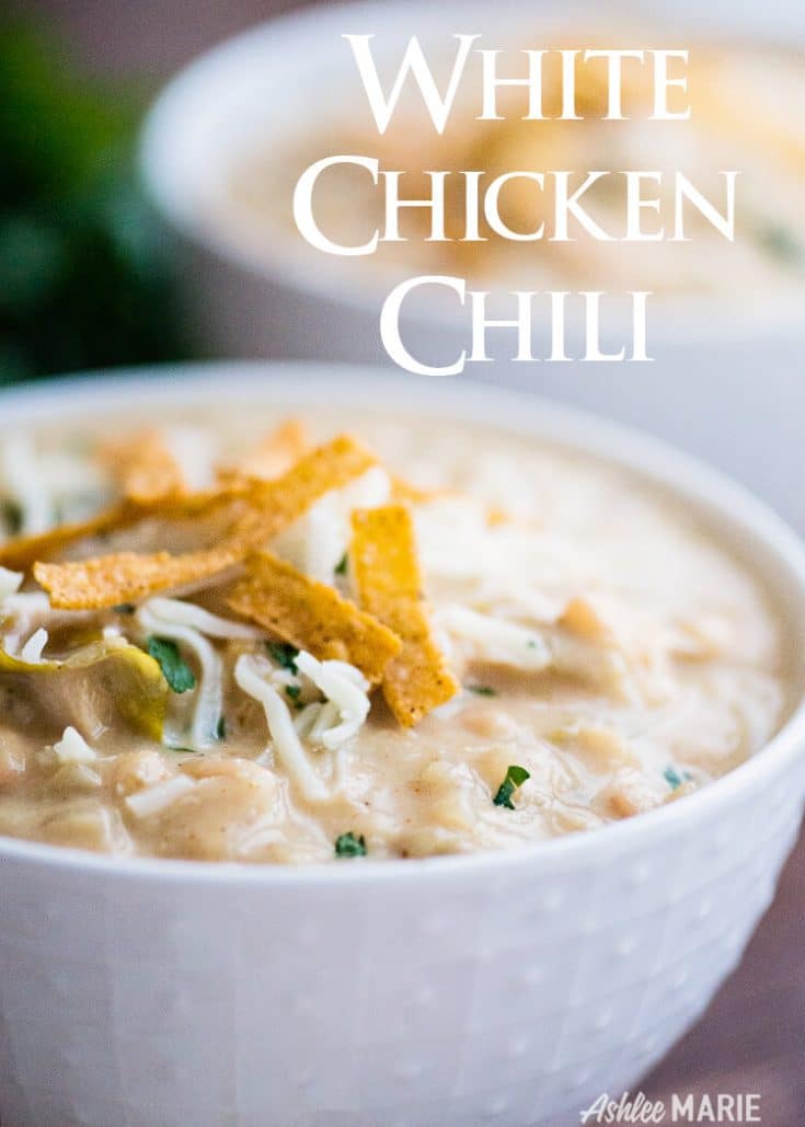 Creamy White Chicken Chili Recipe and video - Ashlee Marie - real fun ...