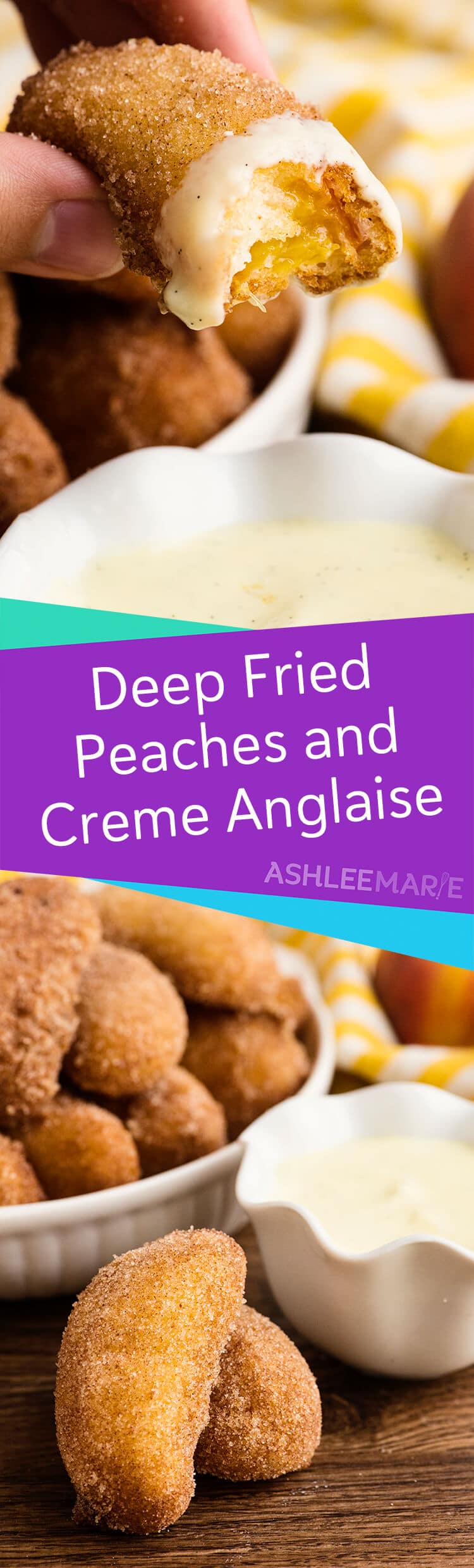 deep fried peaches and creme anglaise recipe and video