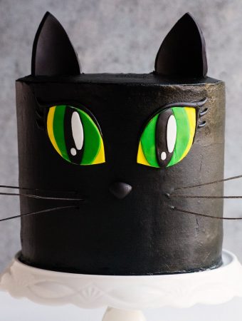 black cat cake tutorial - video black buttercream