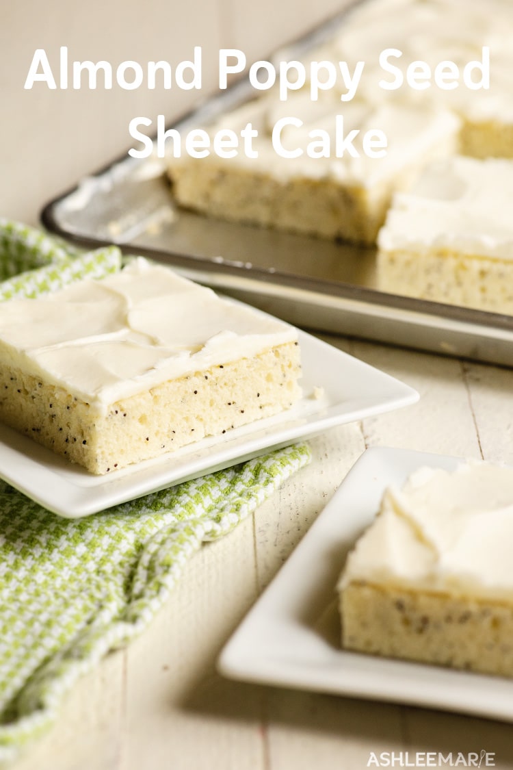 almond poppy seed sheet cake recipe