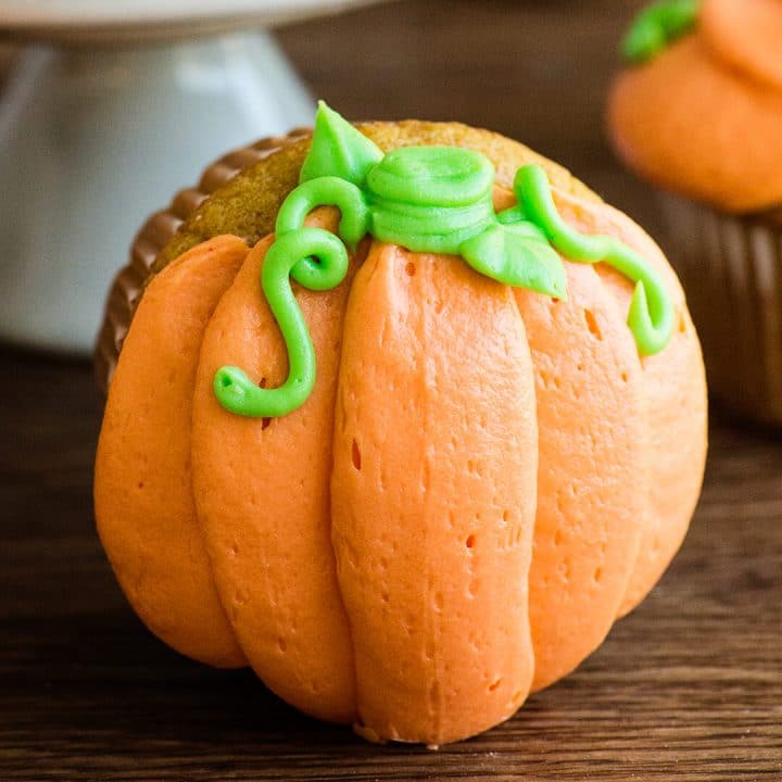 Pumpkin Cupcakes recipe and video - Ashlee Marie - real fun with real food