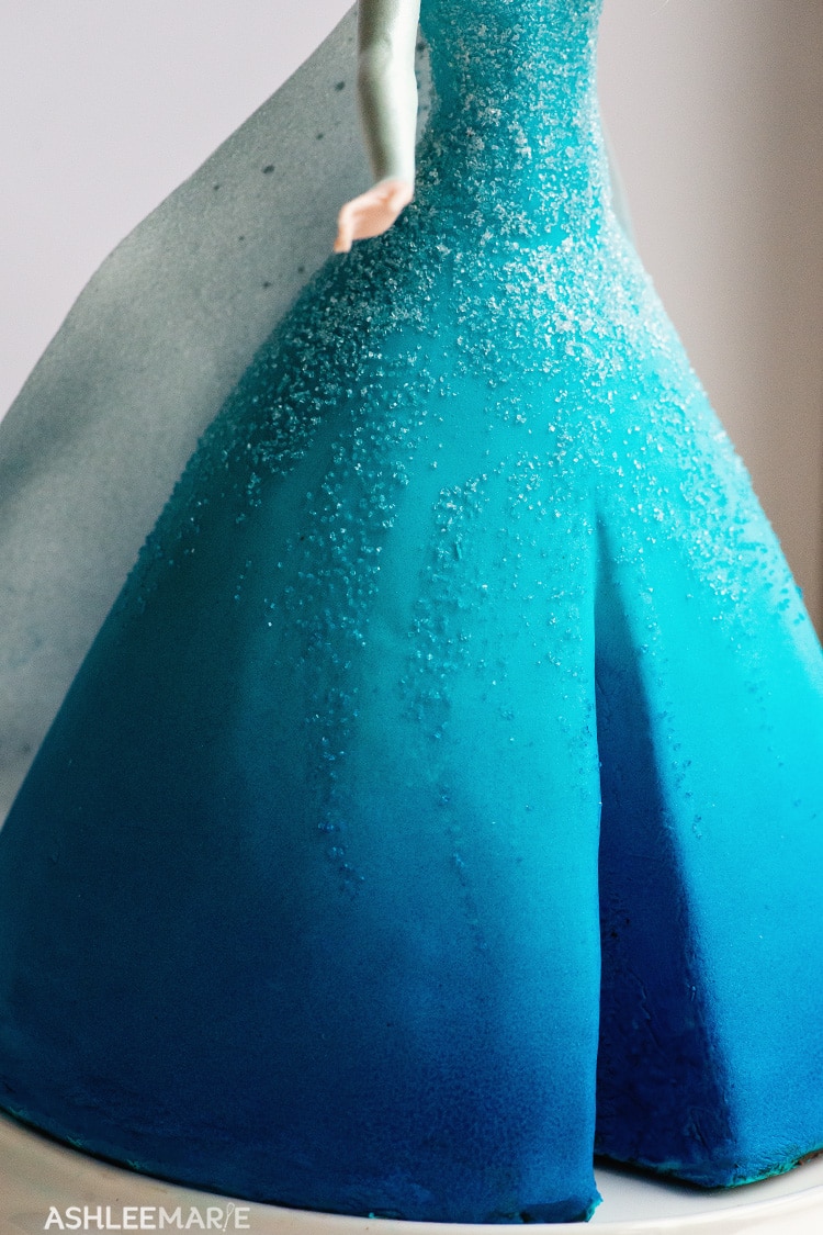 elsa frozen 1 cake tutorial skirt details