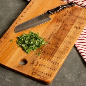 Wood Burning Kitchen Conversion Chart Cutting Board – Homemade Cricut Stencil