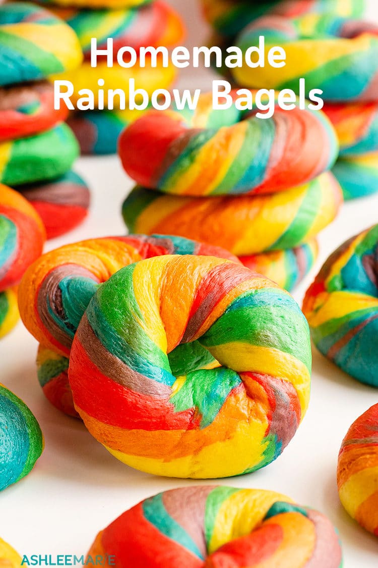 homemade rainbow bagels recipe video