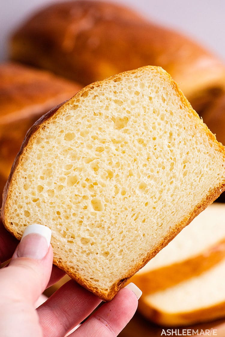 slice of homemade white bread